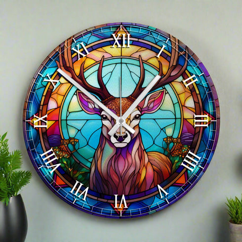 Stag Suncatcher Effect Clock